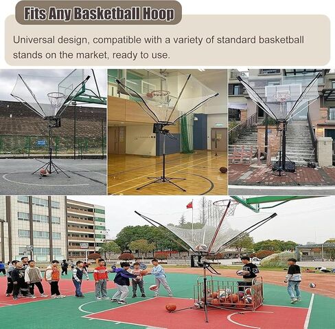 Basketball Hoop Returner Return Attachment Ball Floor Standing Aid Metal - Shooting Trainer Time Saving in Saudi Arabia