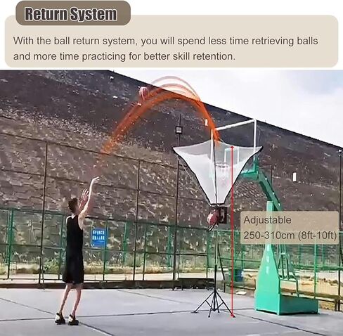Basketball Hoop Returner Return Attachment Ball Floor Standing Aid Metal - Shooting Trainer Time Saving in Saudi Arabia