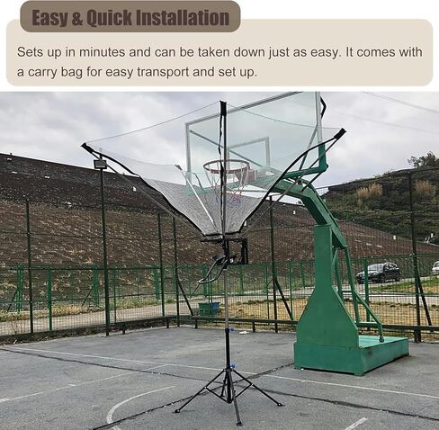 Basketball Hoop Returner Return Attachment Ball Floor Standing Aid Metal - Shooting Trainer Time Saving in Saudi Arabia