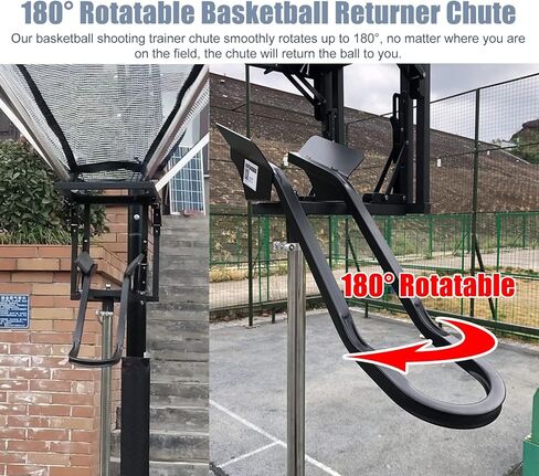 Basketball Hoop Returner Shot Return Apparatus Metal Attachment Adjustable Rotatable Standing Adult Kid Baske in Saudi Arabia