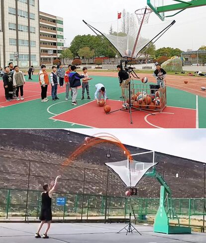 Basketball Hoop Returner Shot Return Apparatus Metal Attachment Adjustable Rotatable Standing Adult Kid Baske in Saudi Arabia