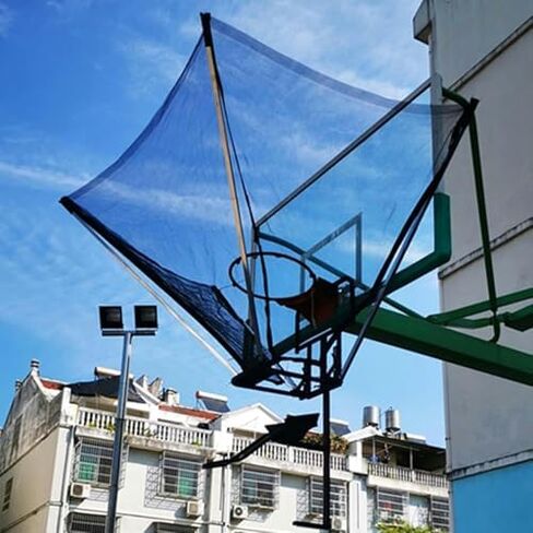 شوت كرة السلة العائدة للتدريب المعلق خفيف الوزن للاستخدام الداخلي/الخارجي على شكل قمع، أداة مساعدة لممارسة الرماية باللون الأسود in Kuwait