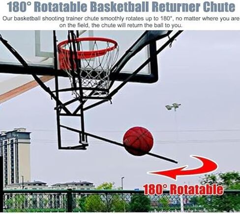 Shot Basketball Returner Return Attachment for Hoop Heavy Duty Steel with Rotating Chute Exercise Device in Saudi Arabia