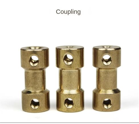 D9*L20 2mm/2.3mm/3mm/3.17mm/4mm/5mm/6mm Brass Flexible Motor Shaft Coupling Coupler 10Pcs(3 X 3) in Saudi Arabia