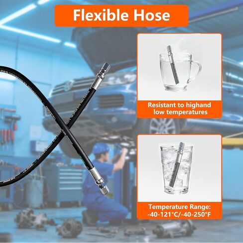 LingCheng 26711-06-06RW Hydraulic HoseSwivel Assembly 3/8 " Hydraulic Hosewith Female JlC X Female JlC 60 "Long4785 psi, Black in Saudi Arabia