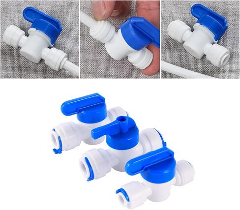 OD 1/4" 3/8" Pipe Quick Access Connector Reverse Osmosis Slip Lock Quick Joint Y Shaped Coupling Tee Coupling Valve Adapter(6.35mm End Plug) in Saudi Arabia