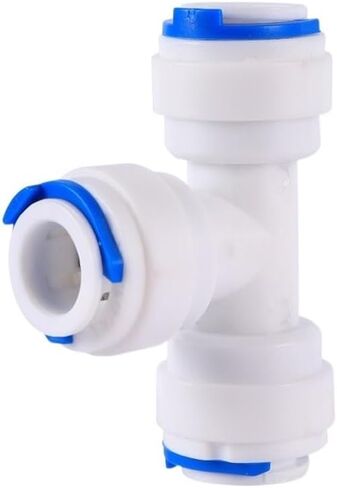 OD 1/4" 3/8" Pipe Quick Access Connector Reverse Osmosis Slip Lock Quick Joint Y Shaped Coupling Tee Coupling Valve Adapter(6.35mm End Plug) in Saudi Arabia