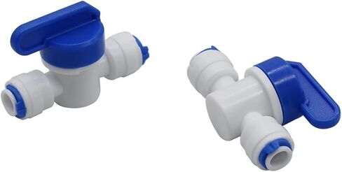 RO مستقيم 1/4 "OD خرطوم اتصال سريع الأنابيب التحكم تركيبات البلاستيك كرة ماء صمام Reveser التناضح حوض السمك تركيبات in Kuwait