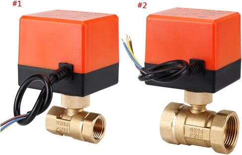 DN15/DN20/DN25 AC 220V Brass Motorized Thread Ball Valve 2-Way 3-Wire DC 12V Solenoid Water Valve with Actuator(DC12V 1/2") in Kuwait
