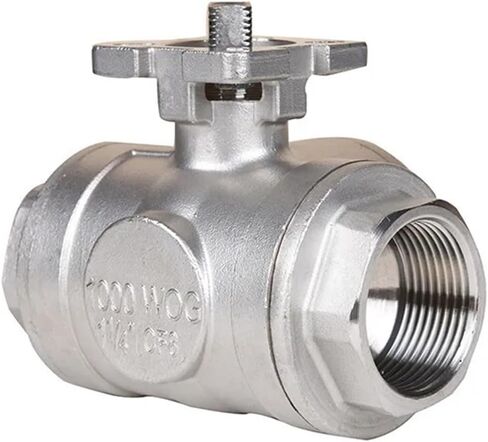 1PCS DN8-25 Three-Way Pneumatic high Platform Ball Valve Stainless Steel Three-Way Valve Pneumatic Internal Thread Valve Body(3/4",L-Type) in Kuwait