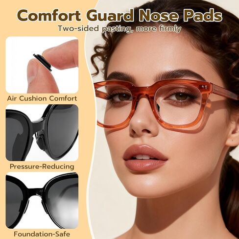 10 Pairs Butterfly Glasses Nose Pad Compatible with RayBan Metaa, Air Bag Silicone Anti Slip Super Sticky Adhesive Eyeglass Nose Pads for Eyeglass Wayfarer/Skyler/Headliner Accessories in Kuwait