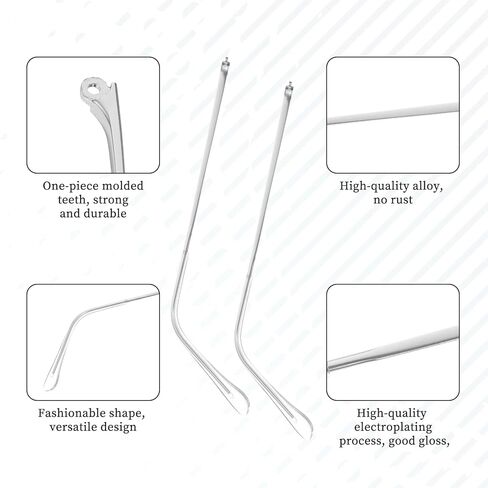 Metal Silver Glasses Arm Replacement Thin Eyeglass Legs Replacement Single Teeth Eyeglasses Repair Legs Sunglasses Arm with Transparent Tips Glasses Temple Eyewear Frame Temple Accessory in Saudi Arabia