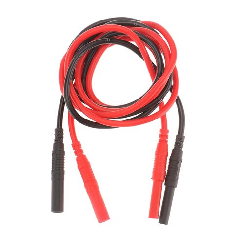 2PCS Meter Test Lead Extension Male to Female Connector, 4mm Banana Plug to Jack Heavy Duty Silicone Wires, 14AWG Multimeter Leads Probes Adapter in Saudi Arabia