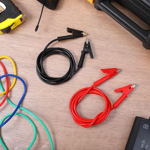 10 Pcs 14 Gauge Jumper Wires Alligator Clips to Alligator Clip Electrical Test Wires Set Silicone Flexible Cable for Electrical Testing (3.3 Ft) in Saudi Arabia