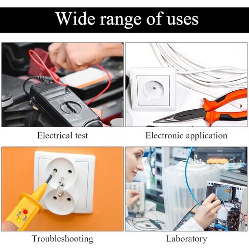 10 Pcs 14 Gauge Jumper Wires Alligator Clips to Alligator Clip Electrical Test Wires Set Silicone Flexible Cable for Electrical Testing (3.3 Ft) in Saudi Arabia