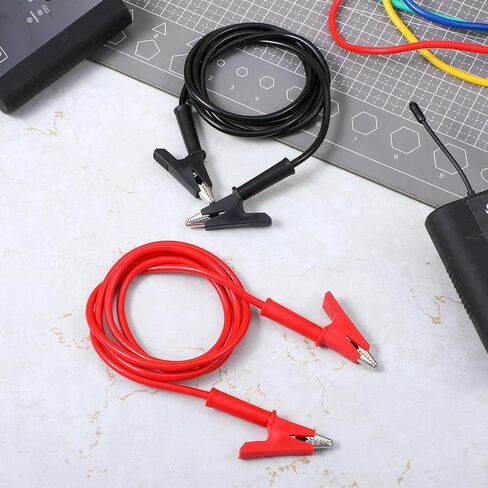 10 Pcs 14 Gauge Jumper Wires Alligator Clips to Alligator Clip Electrical Test Wires Set Silicone Flexible Cable for Electrical Testing (3.3 Ft) in Saudi Arabia