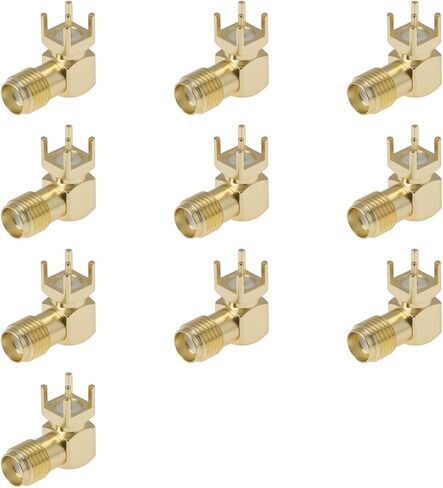 خلق فكرة 10 قطعة SMA PCB موصل سالب 90 درجة زاوية مطلية بالذهب RF المقبس ل PCB جبل DC-12 جيجا هرتز نطاق التردد in Kuwait