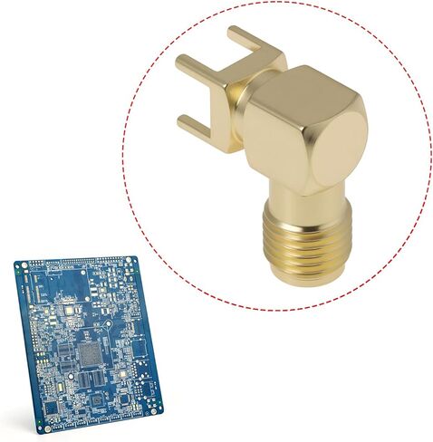 خلق فكرة 10 قطعة SMA PCB موصل سالب 90 درجة زاوية مطلية بالذهب RF المقبس ل PCB جبل DC-12 جيجا هرتز نطاق التردد in Kuwait