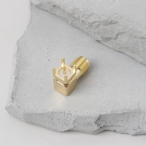 خلق فكرة 10 قطعة SMA PCB موصل سالب 90 درجة زاوية مطلية بالذهب RF المقبس ل PCB جبل DC-12 جيجا هرتز نطاق التردد in Kuwait