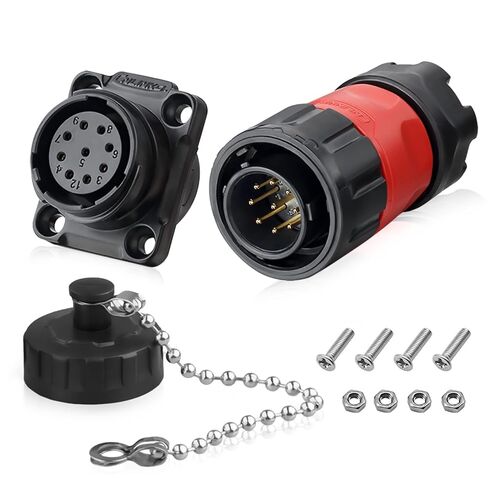 5 Pin Connector Waterproof Connector, Industrial Solder Circular Connector, Aviation Connector for Car, Truck, Boat, and Other Indoor/Outdoor Electrical Wire Connections(Male Female Plug Socket) in Saudi Arabia