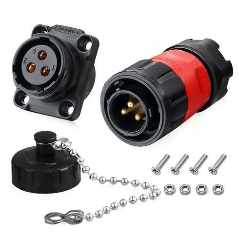 5 Pin Connector Waterproof Connector, Industrial Solder Circular Connector, Aviation Connector for Car, Truck, Boat, and Other Indoor/Outdoor Electrical Wire Connections(Male Female Plug Socket) in Saudi Arabia