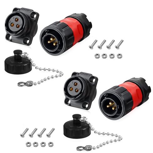 5 Pin Connector Waterproof Connector, Industrial Solder Circular Connector, Aviation Connector for Car, Truck, Boat, and Other Indoor/Outdoor Electrical Wire Connections(Male Female Plug Socket) in Saudi Arabia