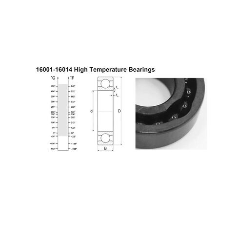Power Transmission Products 16008 High Temperature Bearing 40x68x9mm 500 Degrees Celsius Thin Section Bearings Full Balls Bearing Ball Bearings in Saudi Arabia