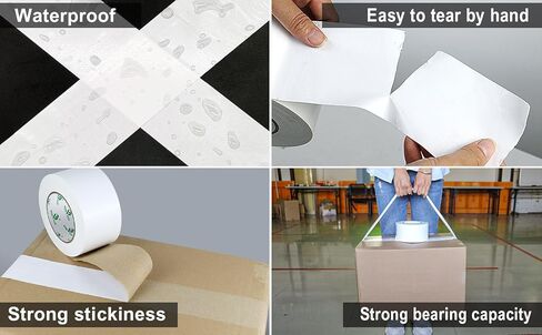 BOMEI PACK White Duct Tape Heavy-Duty Water Proof, Strong Adhesive Duct Tape Industrial Grade 2.5 inches x 60 Yards (179 ft), 9 Mil, Easy Tear by Hands, UV Resistant for Crafts & Home Improvement in Saudi Arabia