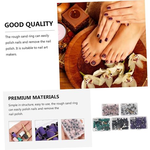 750pcs Manicure Sanding Ring Grinding Polisher Boards for Nails Nail Sanding Sand Bands for Drill in Saudi Arabia