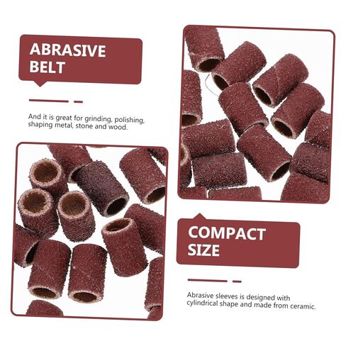 100pieces Portable Nail Drill Sanding Bands Grit Sanding Bands for Nail Drill Abrasive Sleeves in Saudi Arabia