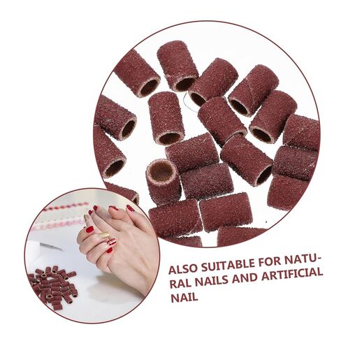 100pieces Grinding Machine Ring Sanding Bands for Nail Drill Abrasive Sleeves Grit Sanding Bands for Nail in Saudi Arabia