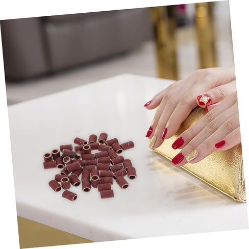 100pieces Grinding Machine Ring Sanding Bands for Nail Drill Abrasive Sleeves Grit Sanding Bands for Nail in Saudi Arabia