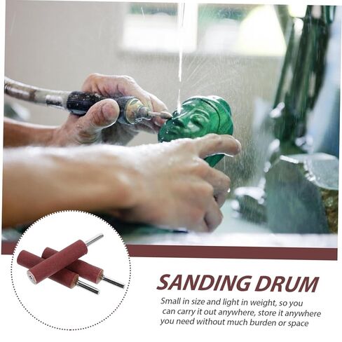OUNONA 3pcs Rotary Tool Sanding Bits Kit Grit Sandpaper Drum Grinding Heads for DIY Finishing in Saudi Arabia