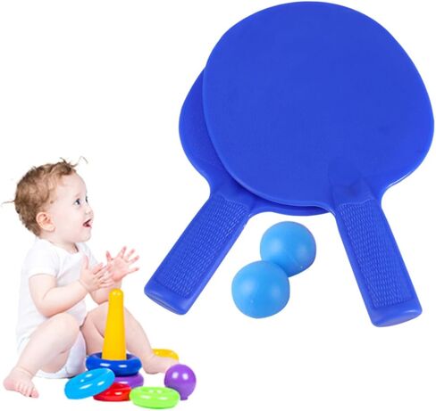 balacoo Kids Table Tennis Rackets Set of 2 Plastic Ping Pong Paddles Lightweight with Non-Slip Grip for Children Practice and Outdoor Play in Saudi Arabia