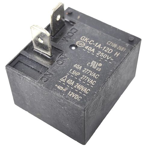 2-Pack GK-C-1A-12D Relay - 40A 250VAC SPDT 5-Pin Industrial Power Relay - Compatible with HVAC Systems & Motor Controls - Fixes Compressor & Start Failures in Saudi Arabia