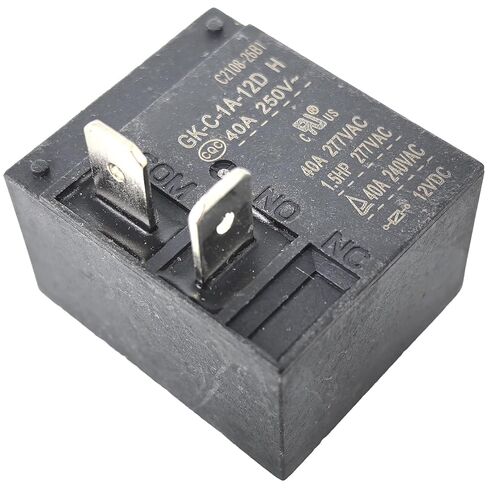 2-Pack GK-C-1A-12D Relay - 40A 250VAC SPDT 5-Pin Industrial Power Relay - Compatible with HVAC Systems & Motor Controls - Fixes Compressor & Start Failures in Saudi Arabia