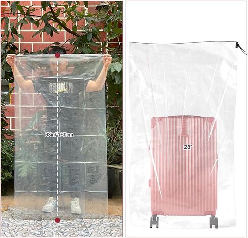 6 عبوات من أكياس تخزين بلاستيكية كبيرة جدًا برباط شفاف، 5 مل أكياس تخزين بلاستيكية كبيرة سميكة للغاية، مقاومة للغبار والرطوبة، 35 × 63 بوصة و35 × 47 بوصة in Kuwait