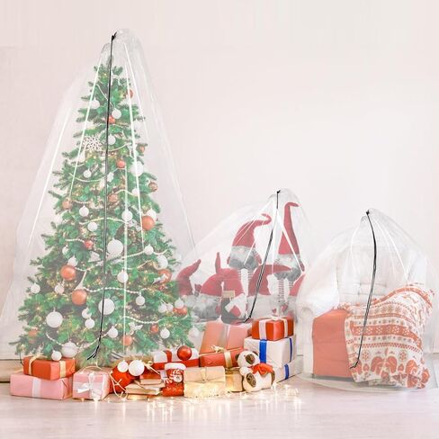 6 عبوات من أكياس تخزين بلاستيكية كبيرة جدًا برباط شفاف، 5 مل أكياس تخزين بلاستيكية كبيرة سميكة للغاية، مقاومة للغبار والرطوبة، 35 × 63 بوصة و35 × 47 بوصة in Kuwait