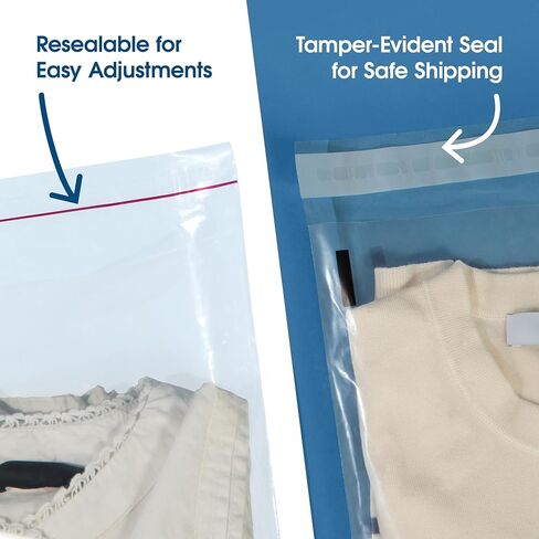 Spartan Industrial - 11 بوصة × 14 بوصة (1000 قطعة) أكياس بولي شفافة ذاتية الغلق مع تحذير من الاختناق للتغليف والقمصان والشحن - غراء قابل للإغلاق in Kuwait