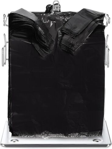 Yesland 400 عبوة من أكياس البلاستيك كبيرة الحجم بمقابض، حقيبة بقالة بلاستيكية سادة كبيرة جدًا مقاس XX، مقاس 25.6 بوصة × 15 بوصة، 37 ميكروفون، أكياس تسوق سميكة وشديدة التحمل للمطاعم، والقمامة، والتيك أوت، أسود in Kuwait