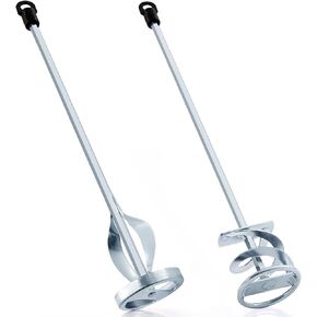 MorningRo Set of 2 Paint Mixer for Drill Painting Mixer Stirrer Drill Attachment, 15.7" Mixing Paddles and 2.3" Mixing Impeller, Mix 1 to 3 Gallons of Paint, Resin, Concrete, and More in Kuwait