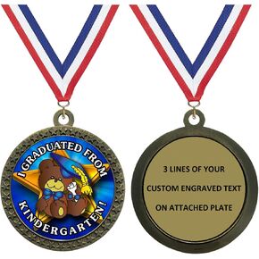 Express Medals 1 to 50 Packs Engraved Kindergarten Graduation Gold Medal Trophy Award with Personalized Custom Text LD212-FCL499 in Kuwait