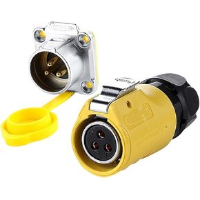 LP-20 female male waterproof aviation socket 3-pin yellow reverse IP68 connector UL(Female plug) in Kuwait