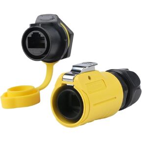 LP20 network cable aviation CAT6 yellow data interface RJ45 waterproof network cable adapter(Four hole socket) in Kuwait