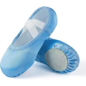 أحذية باليه للأطفال الصغار للفتيات، شباشب باليه من الساتان، أحذية رقص باليه بدون أربطة للفتيات (طفل صغير/طفل صغير/طفل كبير/نساء) in Kuwait