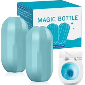 قطعتان من منظف المراحيض، منظفات المراحيض كريزي برو، نسخة مطورة، منظف المراحيض الأوتوماتيكي الأزرق الذي يدوم طويلاً، يجعله يبدو جديدًا in Kuwait