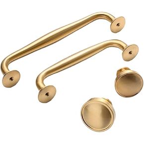 الصلبة النحاس مقبض بسيط الذهب الأثاث خزانة درج خزانة باب سحب 1 قطعة (CC-128mm) in Kuwait