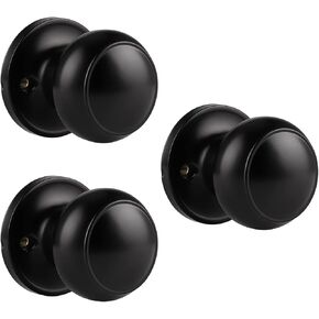 Probrico Half Dummy Door Knob Flat Ball Interior Door Knobs Non-Turning Door Handles, Oil Rubbed Bronze, 6 Pack in Kuwait