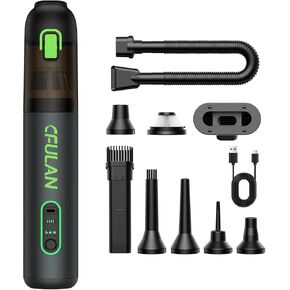 Car Vacuum Portable Cordless, 21000Pa 4-in-1 Handheld Mini Vacuum Cleaner with 8 Attachments, 3 Suction Modes, One-Touch Empty, Type-C Charge, Hand Vacuum for Car, Home, Keyboard, Small Job in Kuwait