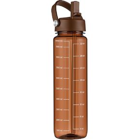 GOPPUS 32oz Clear Water Bottle with Flip Straw, Lightweight, Leakproof, Easy Carry and BPA-Free, Tritan Water Bottlefor Sport, Travel, Outside (Clear White) in Saudi Arabia